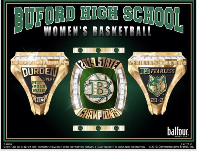 buford girls basketball 2019 state championship rings